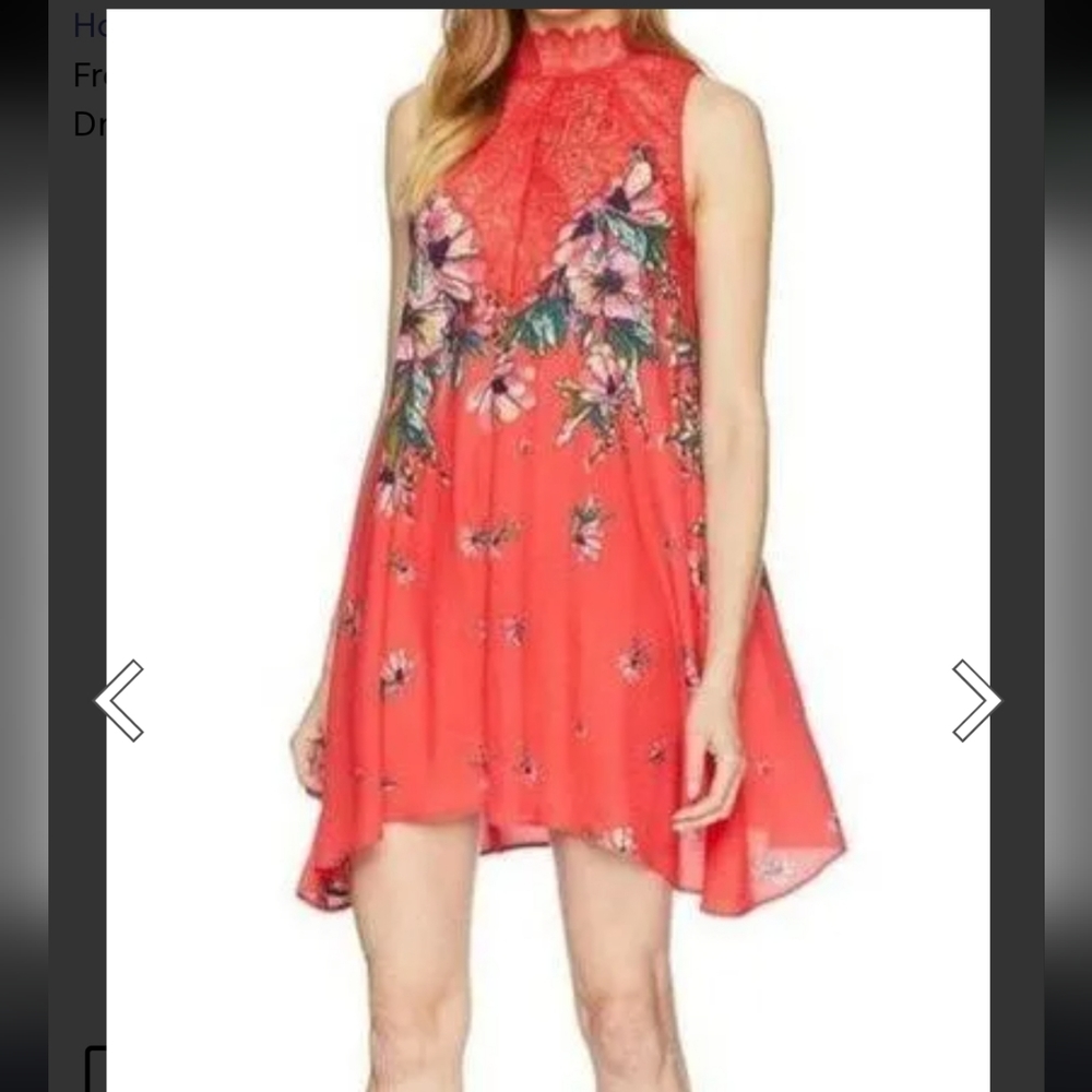 NWOT Free People Marsha Print Slip Dress in Small
